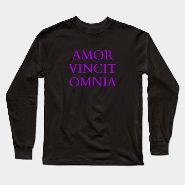 Cupid Vincit Omnia - Love defeats everything T-shirt Long Sleeve T-Shirt by Qwerdenker Music Merch